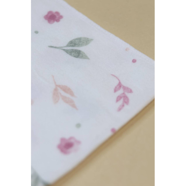Байкова пелюшка · 80×90 см. · Рожеві квіти — Babywear