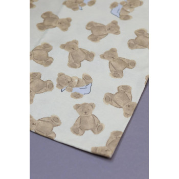 Байкова пелюшка · 80×90 см · Бежевий ведмедик · Тепла — Babywear