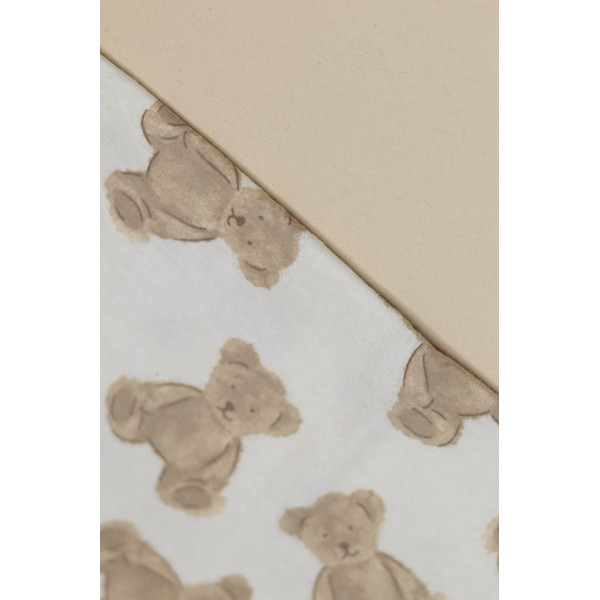 Байкова пелюшка · 80×90 см · Бежевий ведмедик · Тепла — Babywear