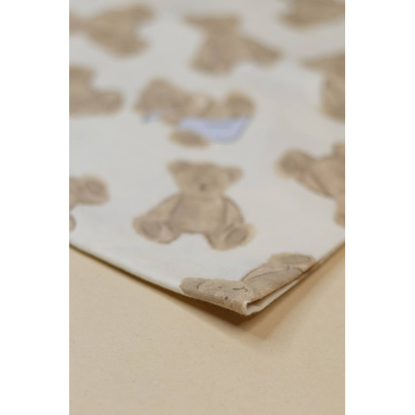 Байкова пелюшка · 80×90 см · Бежевий ведмедик · Тепла — Babywear
