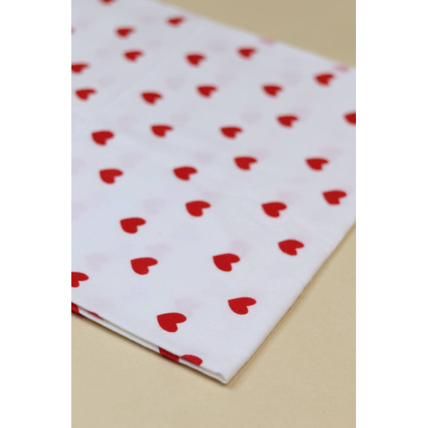 Байкова пелюшка · 80×90 см · Червоні маленькі сердечка — Babywear