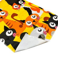 Непромокаюча пелюшка · 60×45 см · Оранжеві коти — Babywear