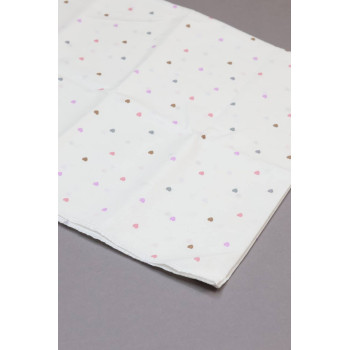 Бавовняна пелюшка · 90×110 см · Різнокольорові серця — Babywear