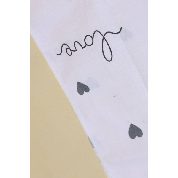 Бавовняна пелюшка · 90×110 см · Біла LOVE — Babywear