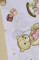 Бавовняна пелюшка · 90×110 см · Біла з ведмедиком — Babywear