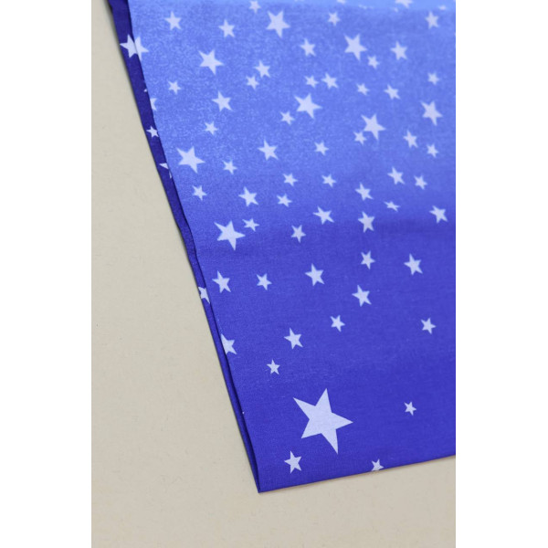Бавовняна пелюшка · 90×110 см · Білі зірки сині — Babywear