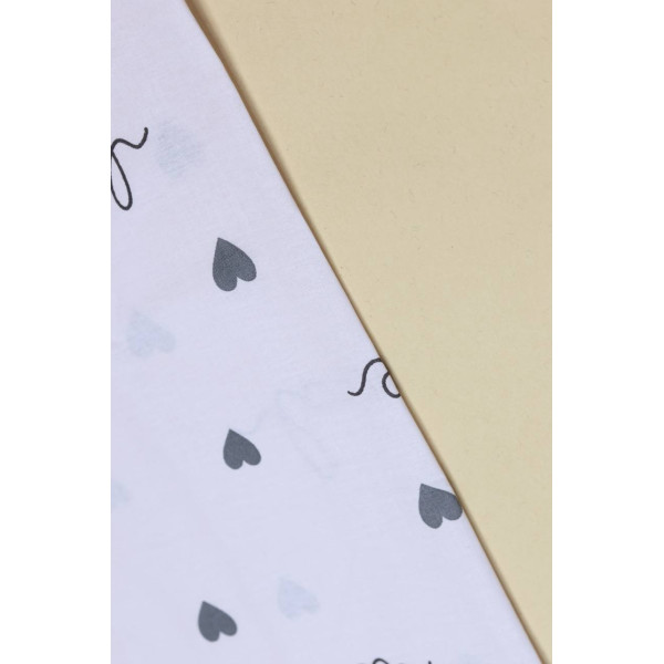 Бавовняна пелюшка · 90×70 см · Біла LOVE — Babywear