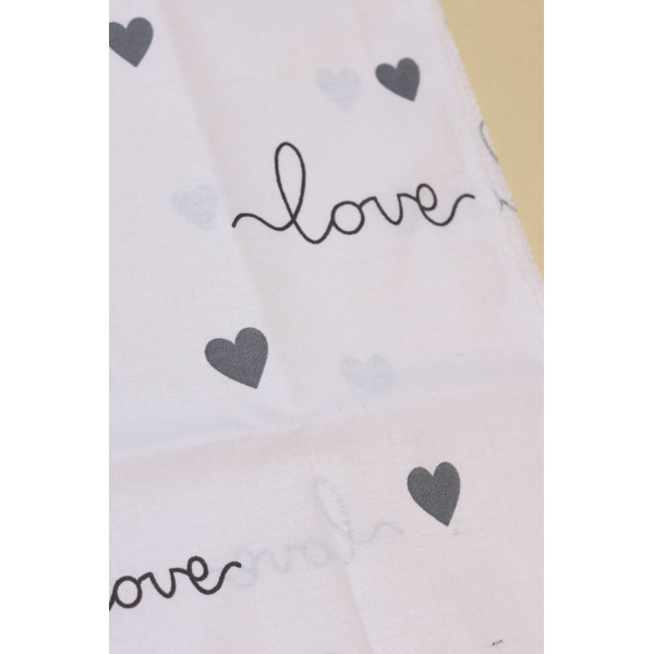 Бавовняна пелюшка · 90×70 см · Біла LOVE — Babywear