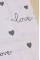 Непромокаюча пелюшка · 120×60 см · Біла сердечка Love — Babywear