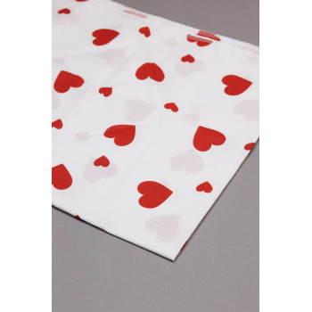 Непромокаюча пелюшка · 120×60 см · Біла з сердечками — Babywear