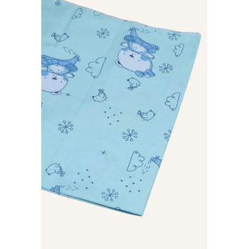 Непромокаюча пелюшка · 120×60 см · Блакитна з ведмедиком — Babywear