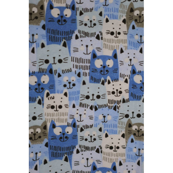 Байкова пелюшка · 70×90 см. · Сині котики — Babywear