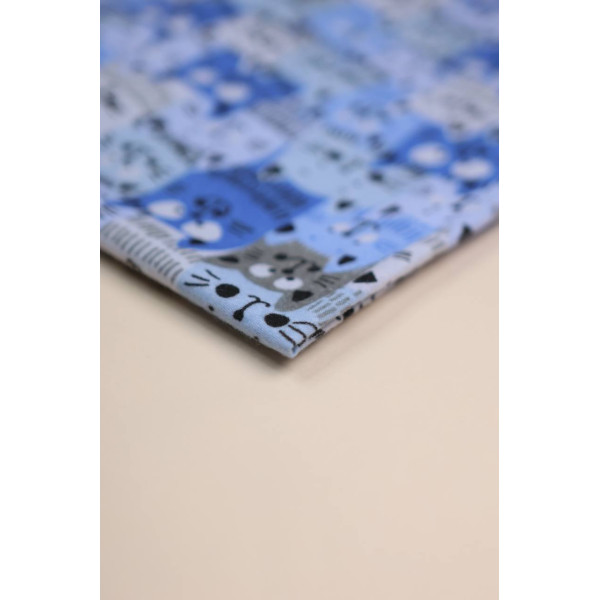 Байкова пелюшка · 70×90 см. · Сині котики — Babywear
