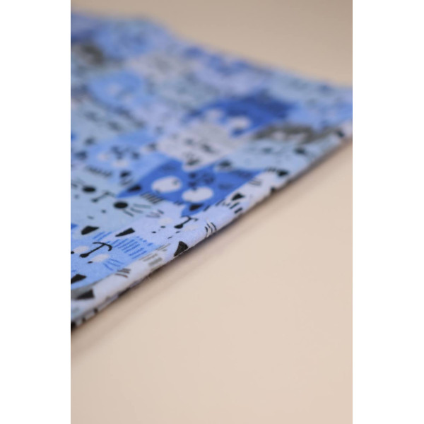 Байкова пелюшка · 70×90 см. · Сині котики — Babywear