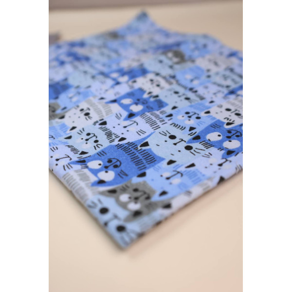 Байкова пелюшка · 70×90 см. · Сині котики — Babywear