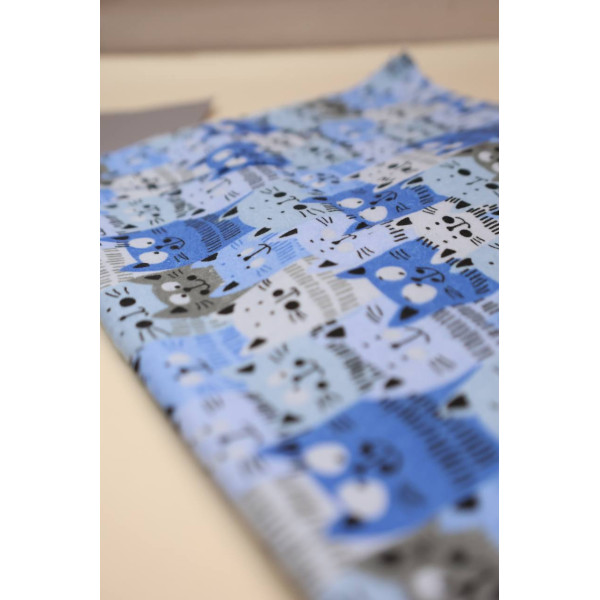 Байкова пелюшка · 70×90 см. · Сині котики — Babywear